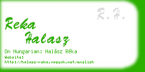 reka halasz business card