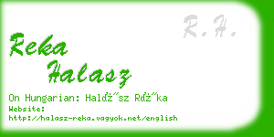 reka halasz business card